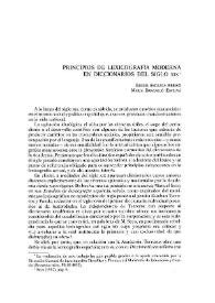 Principios de lexicografía moderna en diccionarios del siglo XIX