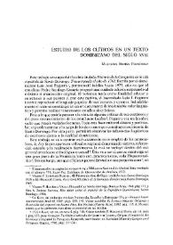 Estudio de los clíticos en un texto dominicano del siglo XVIII