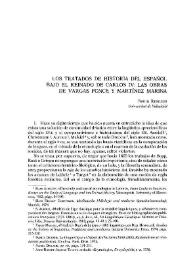 Los tratados de historia del español bajo el reinado de Carlos IV: las obras de Vargas Ponce y Martínez Marina