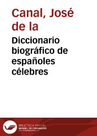 Diccionario biográfico de españoles célebres