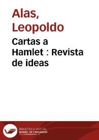 Cartas a Hamlet : Revista de ideas