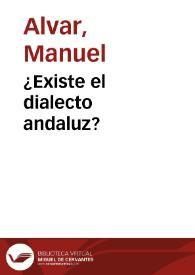 ¿Existe el dialecto andaluz?