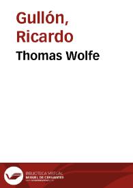 Thomas Wolfe