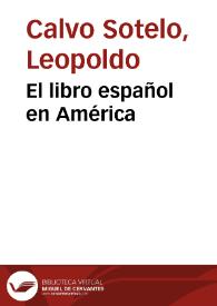 El libro español en América