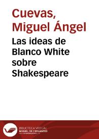 Las ideas de Blanco White sobre Shakespeare