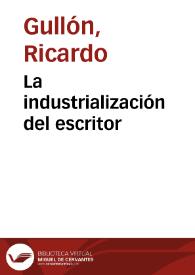 La industrialización del escritor