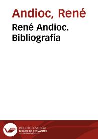 René Andioc. Bibliografía