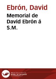 Memorial de David Ebrón á S.M.