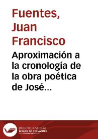 Aproximación a la cronología de la obra poética de José Marchena y edición de un poema inédito