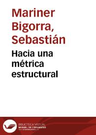Hacia una métrica estructural