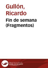 Fin de semana (Fragmentos)