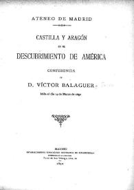 Castilla y Aragón en el descubrimiento de América : conferencia