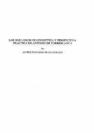 Los dos libros de geometría y perspectiva práctica de Antonio de Torreblanca