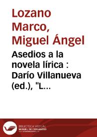 Asedios a la novela lírica : Darío Villanueva (ed.), 