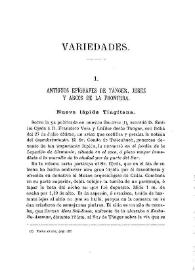 Antiguos epígrafes de Tánger, Jerez y Arcos de la Frontera