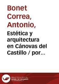 Estética y arquitectura en Cánovas del Castillo