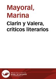 Clarín y Valera, críticos literarios