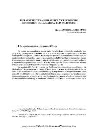 Infraestructura hidráulica y crecimiento económico en la Marina Baja (Alicante)