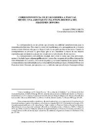 Correspondencia de Julián Ribera a Pascual Menéu: un amistad en una etapa decisiva del arabismo (1899-1904)