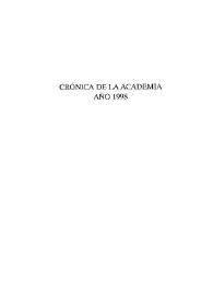 Crónica de la Academia. Año 1998