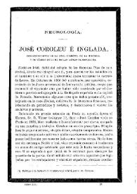Necrología : José Coroleu e Inglada