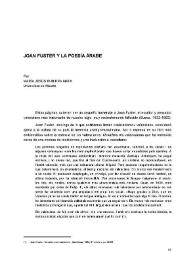 Joan Fuster y la poesía árabe