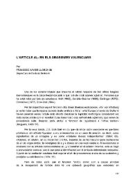 L'article Al-en els arabismes valencians