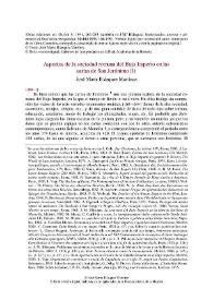 Aspectos de la sociedad romana del Bajo Imperio en las cartas de San Jerónimo (I)