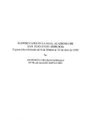 Alonso Cano en la Real Academia de San Fernando (Dibujos). Exposición celebrada del 6 de febrero al 30 de abril de 1995