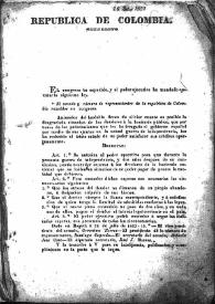 Decreto sobre el aplazamiento del pago de deudas de las contribuciones por motivo de guerra (Bogotá, 28 de julio de 1823, 13º)