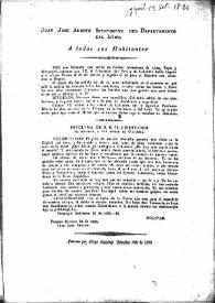 Bando del Departamento del Istmo en que se da noticia de los viajes de Bolívar, además de publicar la Proclama de Guayaquil de 13 de septiembre de 1826 (Panamá, 16 de octubre de 1826)