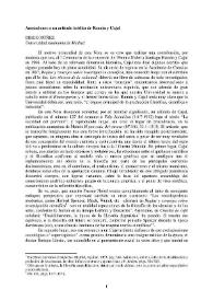 Anotaciones a un artículo inédito de Ramón y Cajal