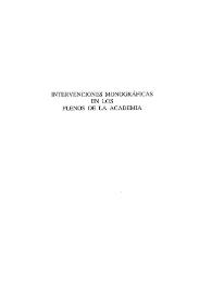 Intervenciones monográficas en los plenos de la Academia