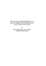 Legado de D. Silvestre Pérez a la Real Academia de San Fernando (Exposición Enero-Abril 1994)
