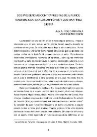 Dos presencias contrapuestas de Maurice Maeterlinck : Carlos Arniches y los Martínez Sierra