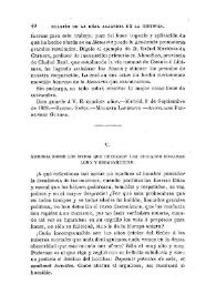 Memoria sobre los sitios que ocuparon las ciudades romanas Libia y Segasamunclo