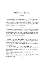 Noticias. Boletín de la Real Academia de la Historia, tomo 36 (febrero 1900). Cuaderno II