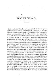 Noticias. Boletín de la Real Academia de la Historia, tomo 36 (marzo 1900). Cuaderno III
