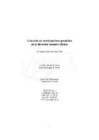 Evicción de servidumbres prediales en el derecho romano clásico