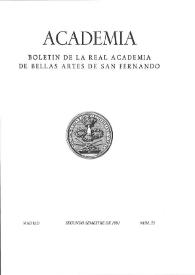Academia: Boletín de la Real Academia de Bellas Artes de San Fernando. Segundo semestre de 1991. Número 73. Preliminares e índice