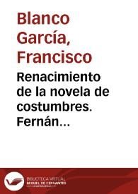 Renacimiento de la novela de costumbres. Fernán Caballero