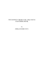 Testamento y muerte del arquitecto Juan Pedro Arnal