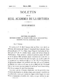 Historia de España. Reparos sobre la traducción de la Eclesiástica escrita por el Cardenal Orsi