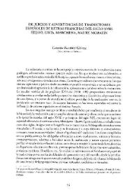 De juicios y advertencias de traductores españoles de letras francesas del siglo XVIII: Feijoo. Lista, Marchena, Maury, Moratín