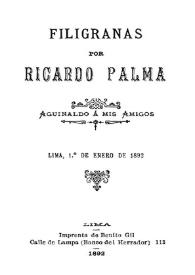 Filigranas : aguinaldo a mis amigos