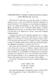 Consagración de la Iglesia de San Salvador de Viveda. Lápida inédita del siglo IX