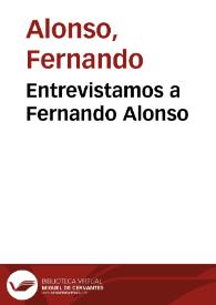 Entrevistamos a Fernando Alonso