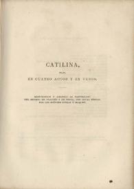 Catilina : drama en cuatro actos y en verso