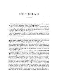 Noticias. Boletín de la Real Academia de la Historia. Tomo 47 (noviembre, 1905). Cuaderno V