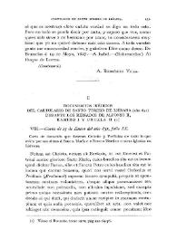 Documentos inéditos del Cartulario de Santo Toribio de Liébana (año 831) durante los reinados de Alfonso II, Ramiro I y Fruela II